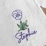 Personalised Birthday Flower White Table Placemats, thumbnail 2 of 3