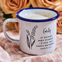 Enamel Personalised Birth Flower Mug, thumbnail 2 of 5