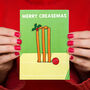 Funny Cricket Christmas Card, thumbnail 1 of 5