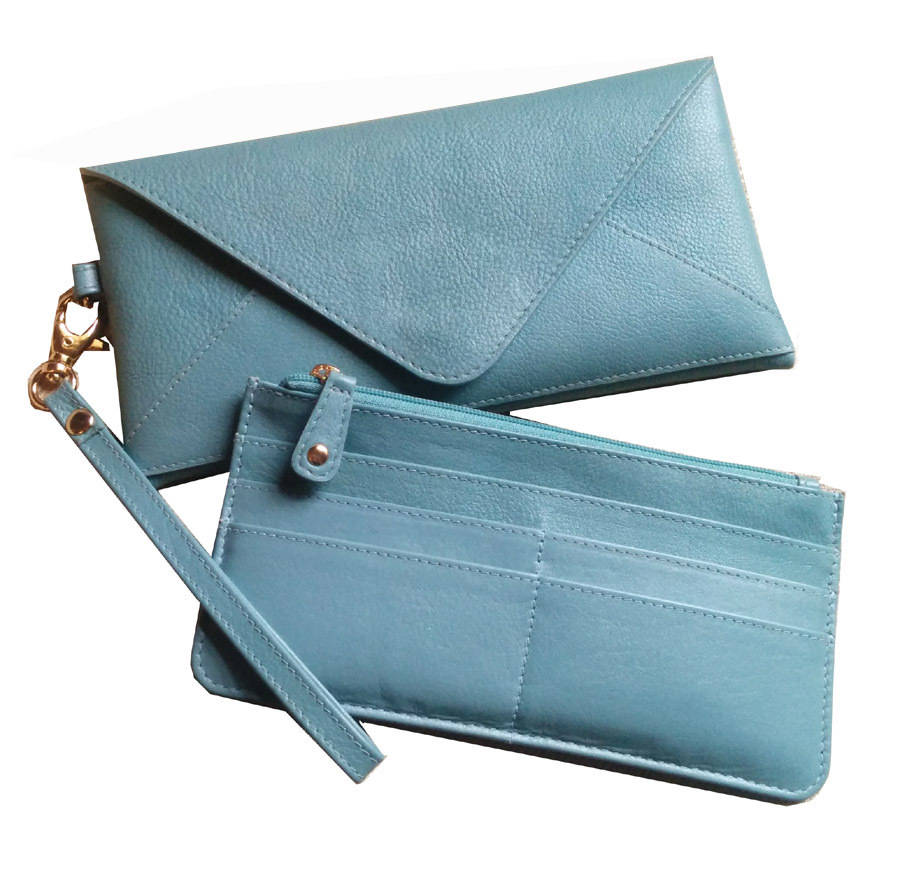 Personalised Envelope Leather Purse / Mini Clutch, 1 of 12