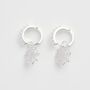 Cobweb Huggie Silver Earrings, thumbnail 4 of 7