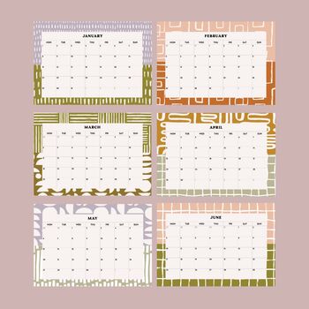 2024 Desk Calendar | Abstract Lines, 4 of 5