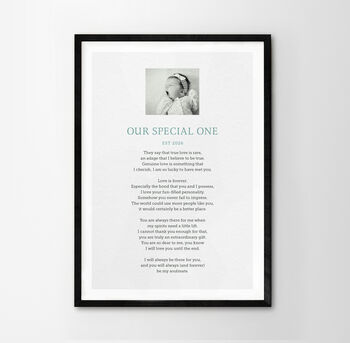 Personalised New Baby Photo And Words Print, 8 of 8