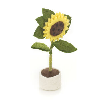 Handmade Felt Sunny Sunflower Standing Decoration, 2 of 7