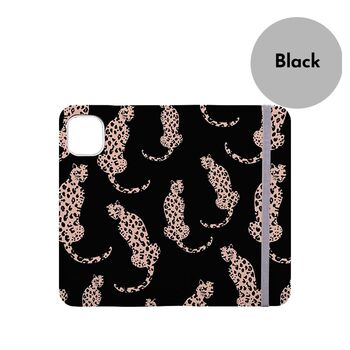 Leopard Wallet Phone Case, Black And Green, 3 of 6