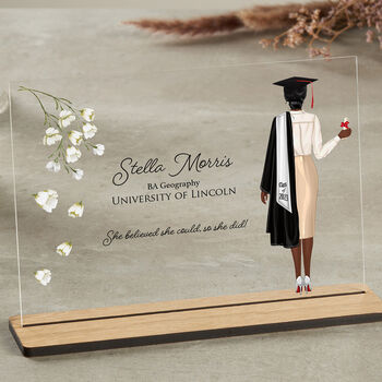 Personalised Suit Graduation Gift For Her Flower Design, 4 of 11