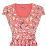 Women's Short Sleeved Wrap Dress | Bunny Hop Print, thumbnail 2 of 2