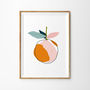 Pink Orange Botanical Art Print, thumbnail 1 of 1
