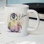 Personalised Name Painted Penguin Office Gift Mug, thumbnail 1 of 4