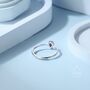 Sterling Silver Natural Red Garnet Droplet Ring, thumbnail 4 of 12
