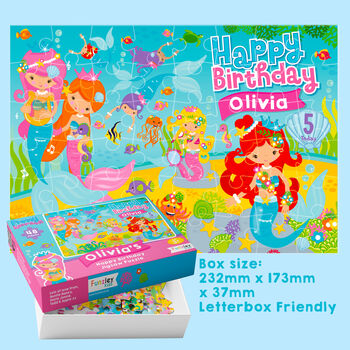 Personalised Mermaids Birthday Jigsaw Puzzle, 5 of 10