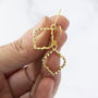 Moroccan Inspired Gold Plated Earrings, thumbnail 2 of 8