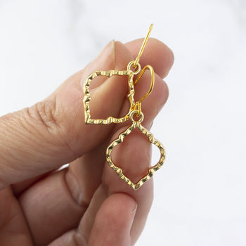 Moroccan Inspired Gold Plated Earrings, 2 of 8