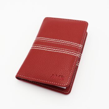 Red Leather Cricket Notebook Wallet, 3 of 8