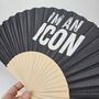 Handheld Im An Icon Folding Fan, thumbnail 1 of 3