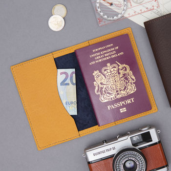 World Traveller Leather Passport Wallet, 2 of 9