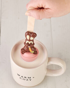 Strawberry Easter Bunny Hot Chocolate Spoon, 3 of 6