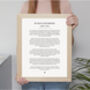 Personalised Black Text Vows Handmade Print, thumbnail 4 of 7