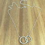Sterling Silver Interlocking Necklace, thumbnail 3 of 5
