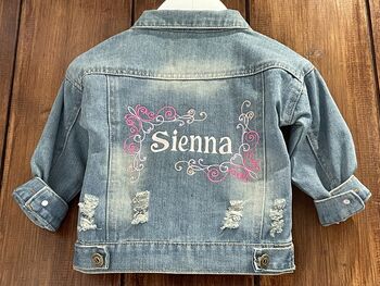 Personalised Embroidered Baby/Toddler Denim Jacket, 6 of 7