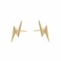 18ct Gold Lightning Bolt Stud Earrings, thumbnail 2 of 5