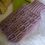 Cashmere Hand Knit Hot Water Bottle *Rose Pink, thumbnail 1 of 3