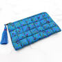Silk Sari Upcycled Quilted Jewellery Bag, thumbnail 2 of 7