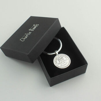 Personalised 1943 80th Birthday Sixpence Keyring, 4 of 5