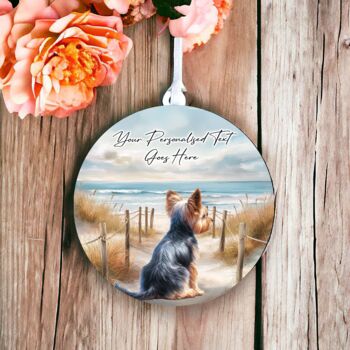 Personalised Yorkshire Terrier Dog Beach Walk Collection, 4 of 8