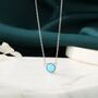 Cosmic Opal Dainty Coin Pendant Necklace, thumbnail 2 of 12