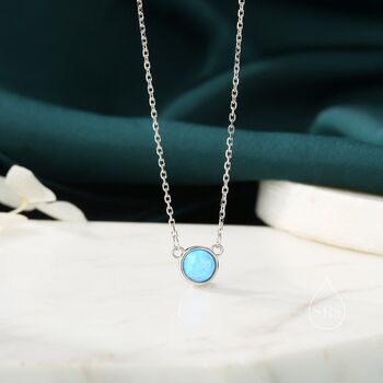 Cosmic Opal Dainty Coin Pendant Necklace, 2 of 12