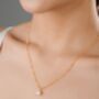 Bridal Natural Pearl Grade A Satellite Chain Gold Vermeil, Rhodium Necklace, thumbnail 10 of 12