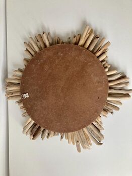 42cm Driftwood Starburst Mirror Wall Décor Coastal Gift, 6 of 8