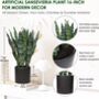 Artificial Fake Faux Plant In Black Ceramic Pots, thumbnail 6 of 6