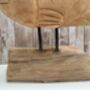 Large 30cm Hand Carved Carp Fish On Stand – Teak Root Ornament Sculpture, thumbnail 6 of 9