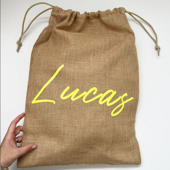 Personalised Jute Party Gift Sack, 3 of 6