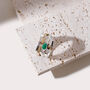 Personalised Birthstone Aura Magic Mixed Metal Spinning Ring, thumbnail 6 of 12