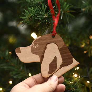 Beagle Wooden Christmas Dog Decoration, 3 of 3