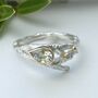 White Sapphire And Diamond Elvish Twig Engagement Ring, thumbnail 2 of 10