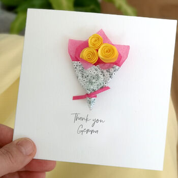 Personalised Paper Flower Thank You Card, 2 of 4