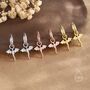 Sterling Silver Tiny Dragon Huggie Hoop Earrings, thumbnail 5 of 11