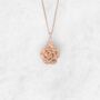 Tiny Rose Necklace In 18ct Rose Gold Plated Silver, thumbnail 7 of 12