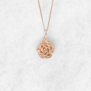 Tiny Rose Necklace In 18ct Rose Gold Plated Silver, 7 of 12