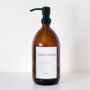Amber Bottle With White Personalised Label And Black Pump, thumbnail 7 of 11