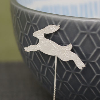 Sterling Silver Watercolour Baby Hare Pin, 2 of 4