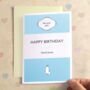 Personalised Birthday Stripe Birthday Card, thumbnail 1 of 11
