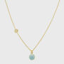 Salina Aqua Chalcedony And Gold Plated Necklace, thumbnail 3 of 5