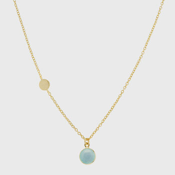 Salina Aqua Chalcedony And Gold Plated Necklace, 3 of 5