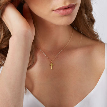 Small Cross Charm Necklace, 2 of 9