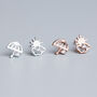 Sterling Silver Umbrella And Sun Stud Earrings, thumbnail 1 of 4